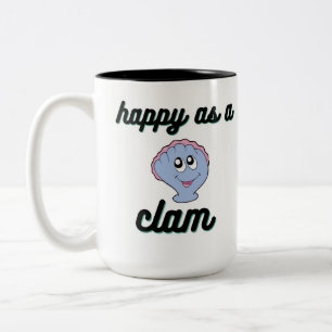 Happy as a clam Two-Tone coffee mug