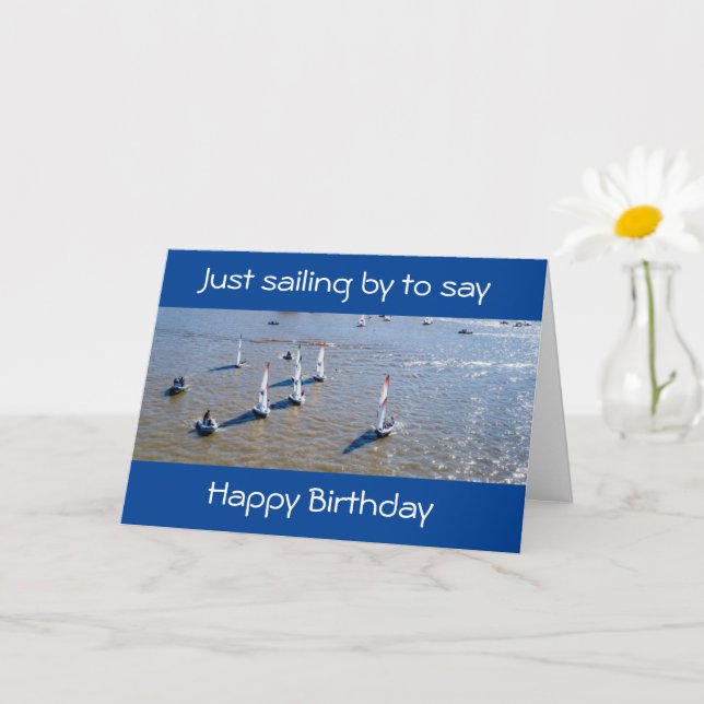 HAPPY AS A DAY AT THE LAKE - BIRTHDAY WISH CARD (Small Plant)