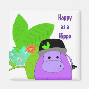 Happy as a Hippo Magnet