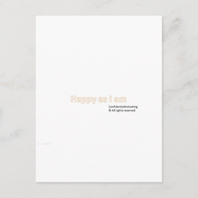 Happy as I am Postcard (Front)