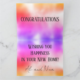 Happy at Home Cute House Colourful Card