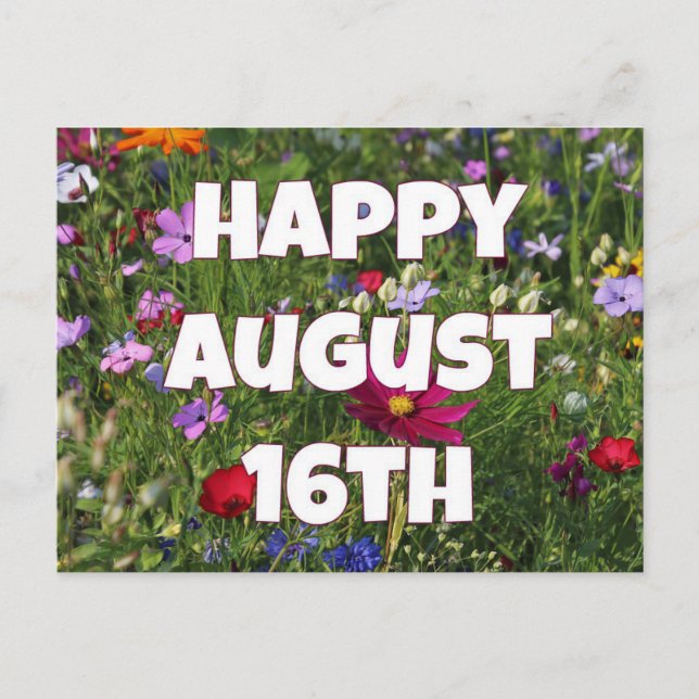 Happy August 16th Postcard (Front)