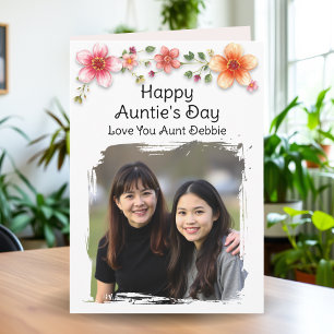 Happy Auntie's Day   Personalized Photo Card