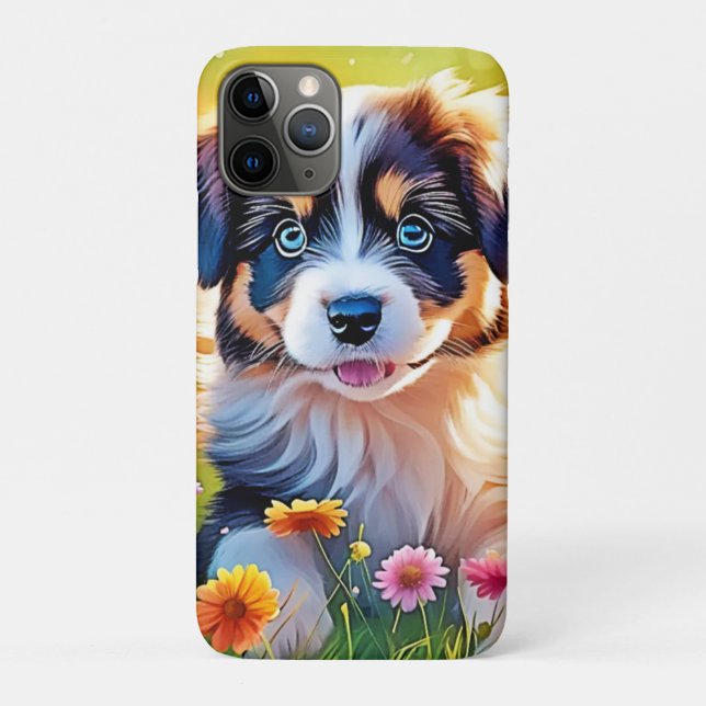 Happy Aussie Puppy Design Case-Mate iPhone Case (Back)