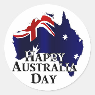 Happy Australia Day Classic Round Sticker