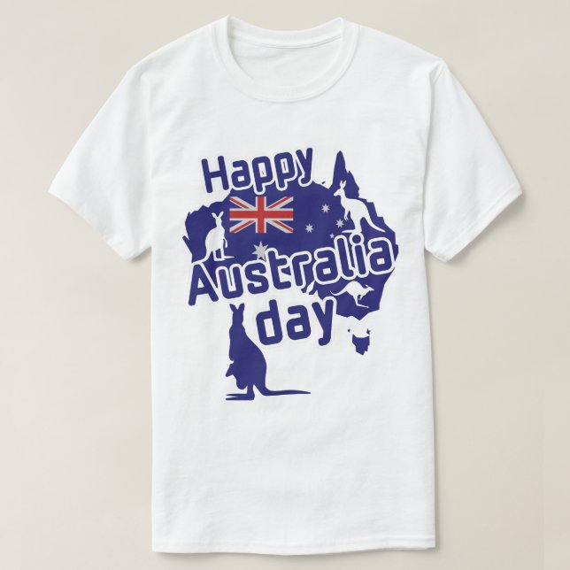 Happy Australia Day  T-Shirt (Design Front)