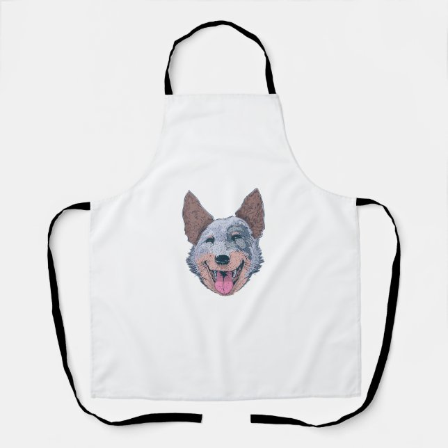 Happy Australian Cattle Dog  Apron (Front)