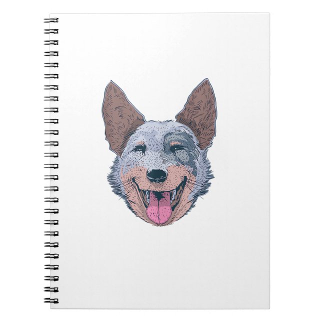 Happy Australian Cattle Dog  Notebook (Front)