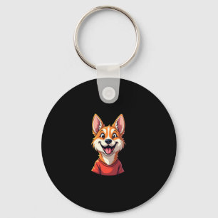 Happy Australian Cattle Dog Tank Top Key Ring