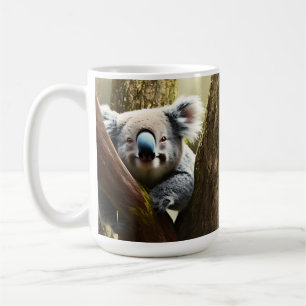 Happy Australian Koala Bear In Tree, Coffee Mug