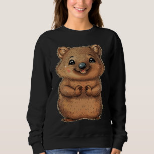 Happy Australian Quokka For Boys And Girls Sweatshirt