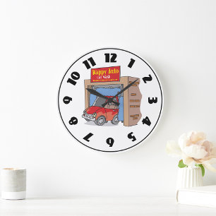 Happy Auto Car Wash Clock