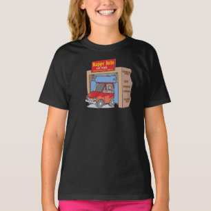 Happy Auto Car Wash Girls T-Shirt