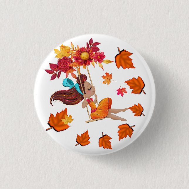 Happy Autumn  3 Cm Round Badge (Front)