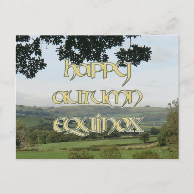 Happy Autumn Equinox Postcard (Front)