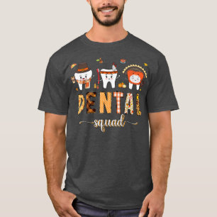 Happy Autumn Fall Dental Squad , Funny Cute Dentis T-Shirt