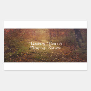 Happy Autumn Rectangular Sticker