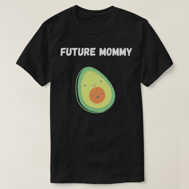 Happy Avocado Pregnant Mummy T-Shirt (Design Front)