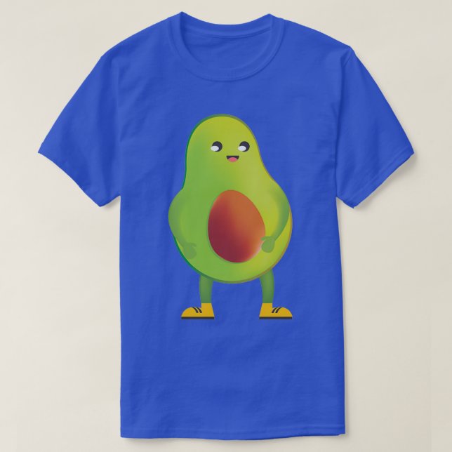 Happy Avocado vegan fruit food gift cute love T-Shirt (Design Front)
