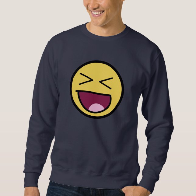 Happy Awesome Face Dark Sweatshirt (Front)