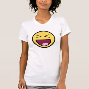 Happy Awesome Face Ladies Petite T-Shirt