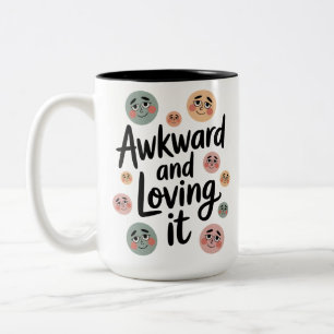 Happy Awkwardness Two-Tone Coffee Mug