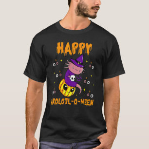 Happy Axolotl O Ween Cute Halloween Axolotl Hallow T-Shirt