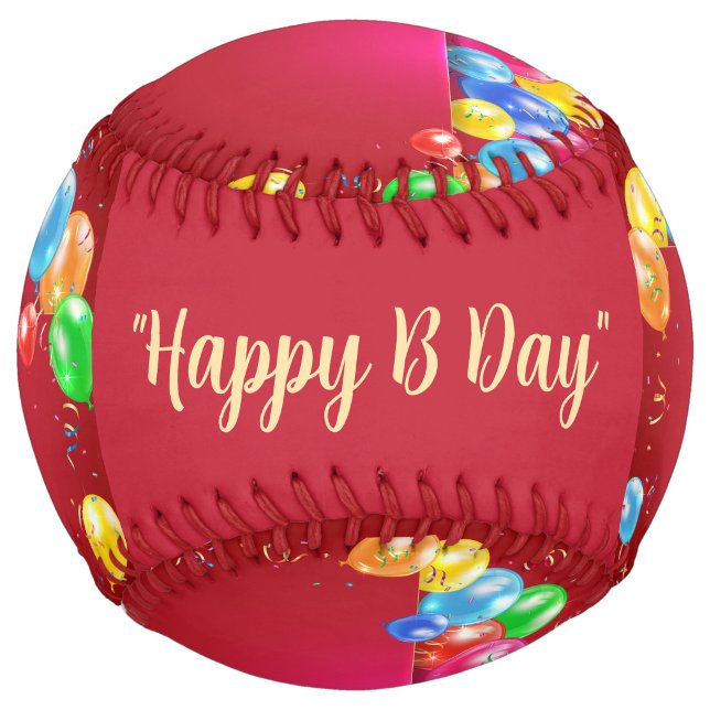Happy B Day Balloon Style  Softball (A birthday home run!)