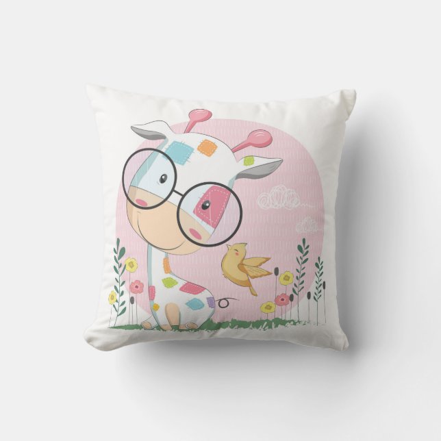 Happy Baby Giraffe Cushion (Front)