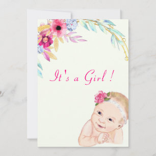 Happy Baby Girl Shower Invitation Design Your Own