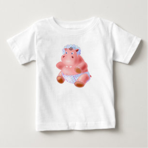 Happy Baby Hippo - Cute - Drawing T-Shirt