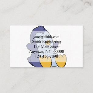 Happy Baby penguin choose background color Business Card