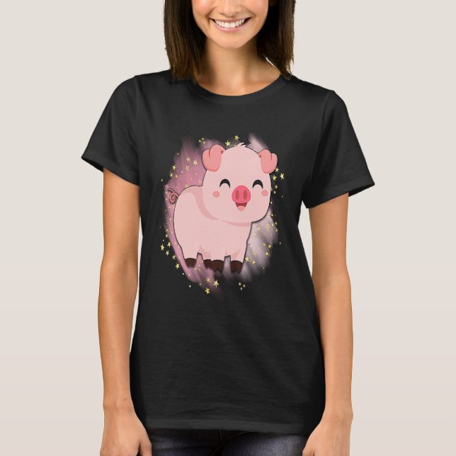 Happy Baby Piggy National Pig Day T-Shirt (Front)