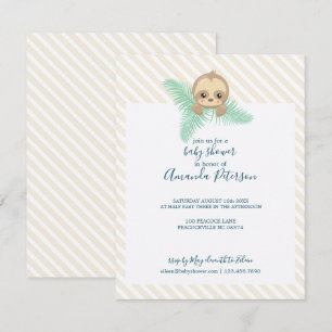 Happy Baby Sloth Baby Shower Invitation