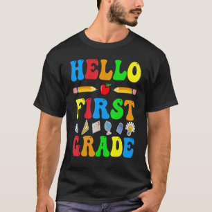 Happy Back To School Hello 1st Grade Team 1st Grad T-Shirt
