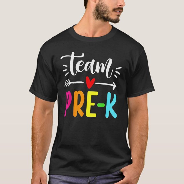 Happy Back To School Team Pre K Preschool Teacher  T-Shirt (Front)
