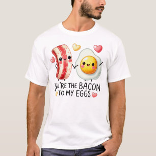 Happy Bacon and Egg Illustration T-Shirt
