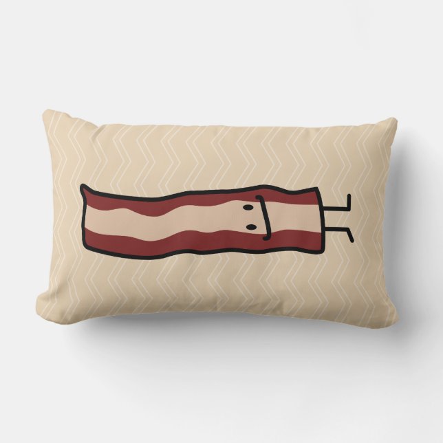 Happy Bacon Lumbar Cushion (Front)