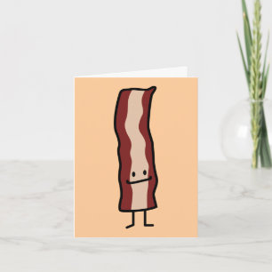 Happy Bacon Smirk Classic Design Card