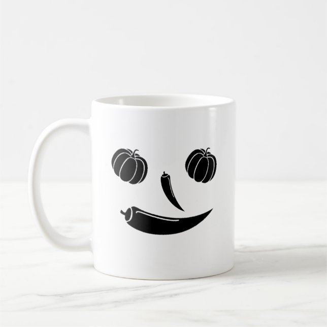 happy bad vegetables pumpkin  coffee mug (Left)