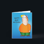 Happy bar mitzva greeting card<br><div class="desc">This is an illustration of a jewish settler, with the traditional "kippah" and the orange shirt, a colour who became a symbol of the settler's protest against their evacuation from the gaza strip. Israeli settlements are Israeli civilian communities in the Israeli-occupied territories (lands that were captured from Egypt, Jordan, Lebanon,...</div>