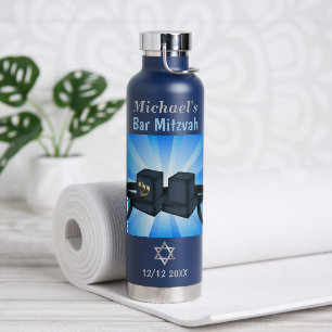 Happy Bar Mitzvah 20XX Tefillin Mazel Tov! Water Bottle