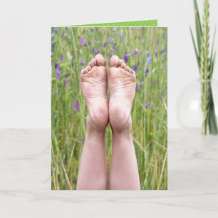 Happy Bare Feet Birthday Card
