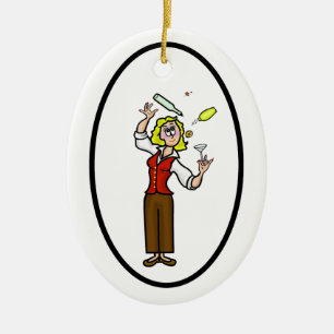 Happy Bartender Day Ornament - Female  Bartender