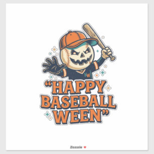 Happy Baseball Ween Vintage Halloween Baseball Des