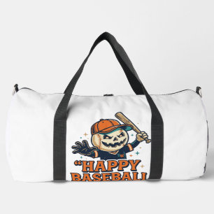 Happy Baseball Ween Vintage Halloween Baseball Des Duffle Bag