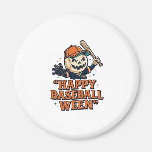 Happy Baseball Ween Vintage Halloween Baseball Des Magnet