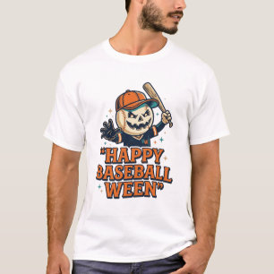 Happy Baseball Ween Vintage Halloween Baseball T-Shirt