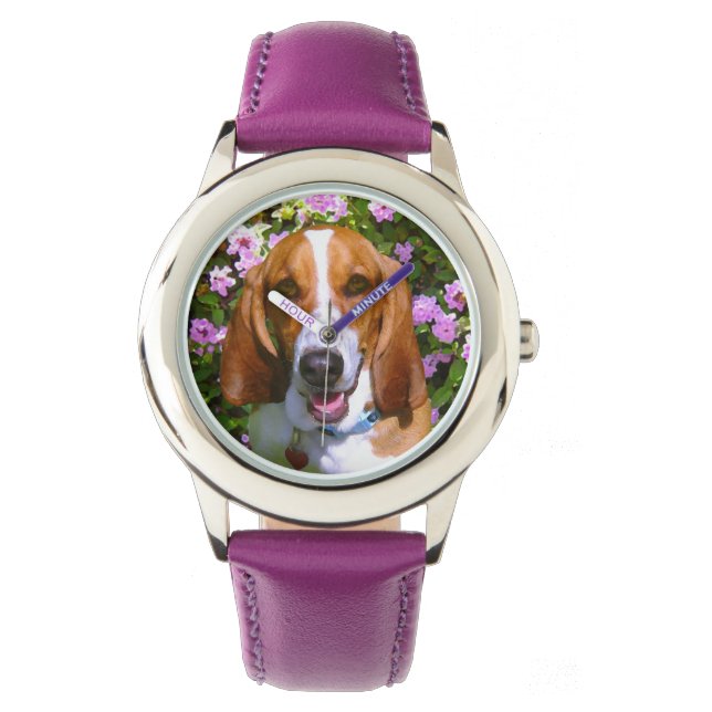 Happy Basset Hound Watch (Front)
