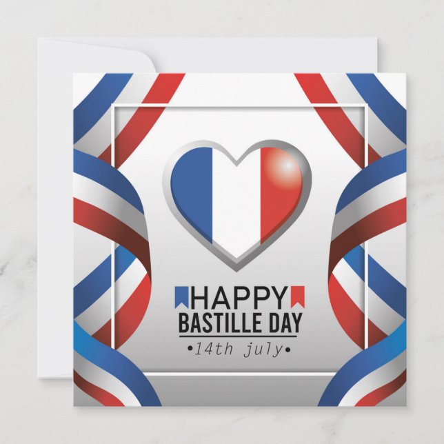 Happy Bastille Day - 14th July Announcement (Front)